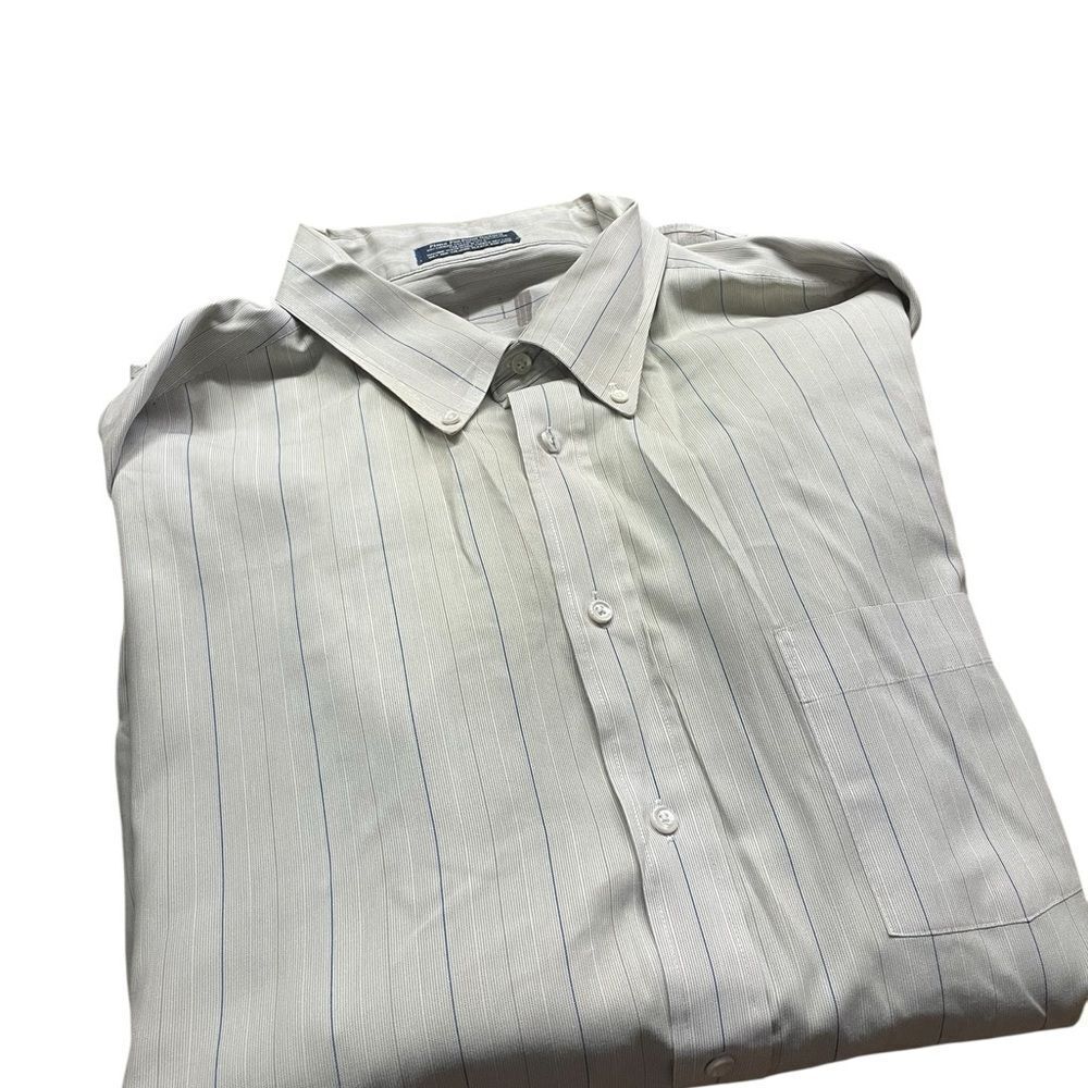 Stafford Men's Classic Striped Shirt long sleeved button down size 20
